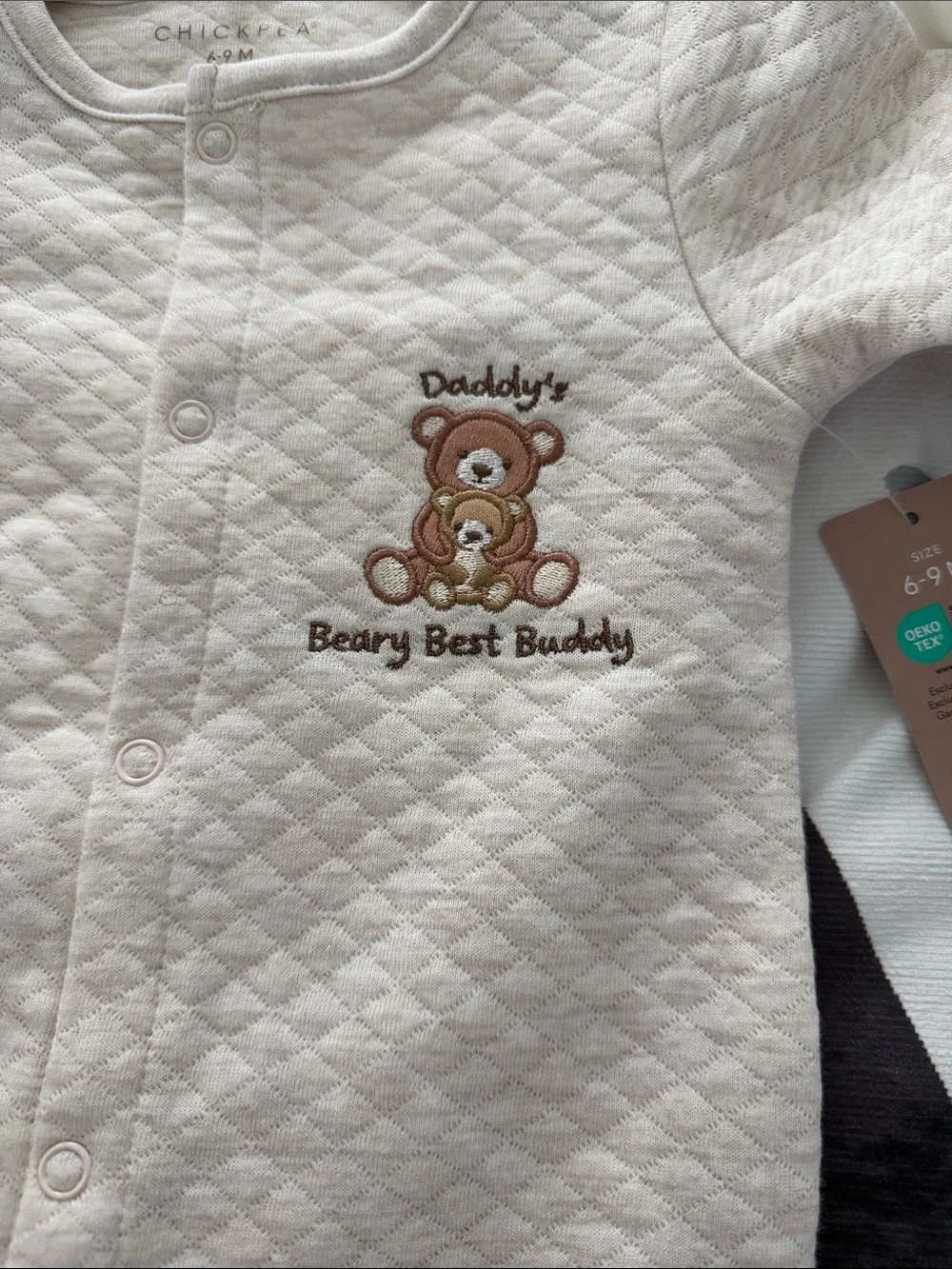 chick pea Soft Pink Bear Footed One-Piece